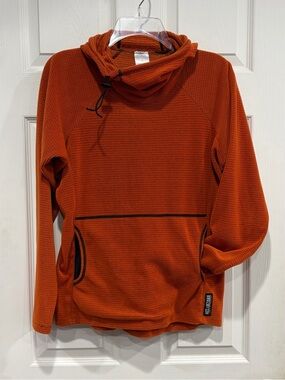 Melanzana Men's Small Micro Grid Hoodie Orange Jacket GUC Microgrid